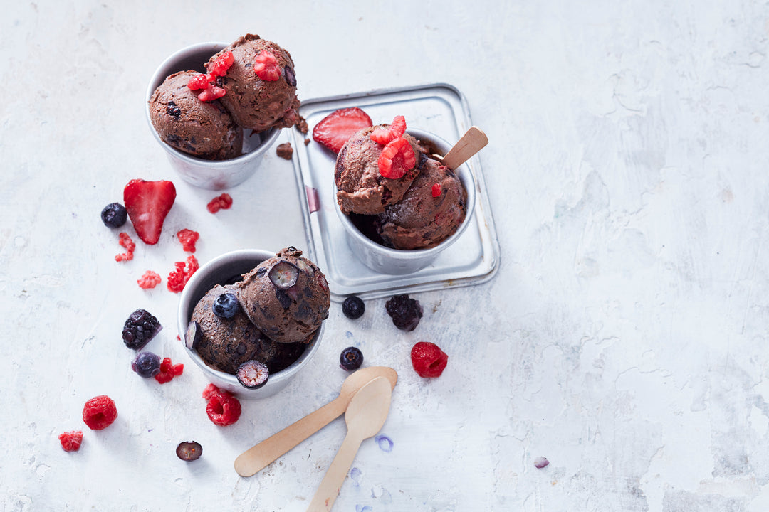 Blueberry and Chocolate Ice Cream