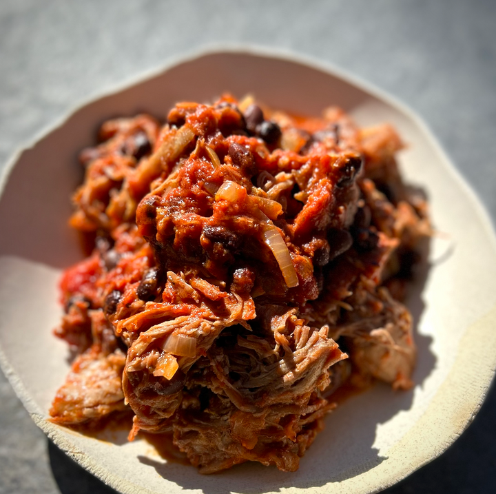 BBQ Pulled Pork with Black Beans (Serves 2) | The Good Farm Shop