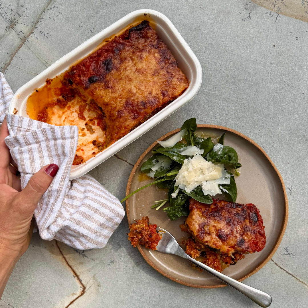 Eggplant Parmigiana (Serves 2)