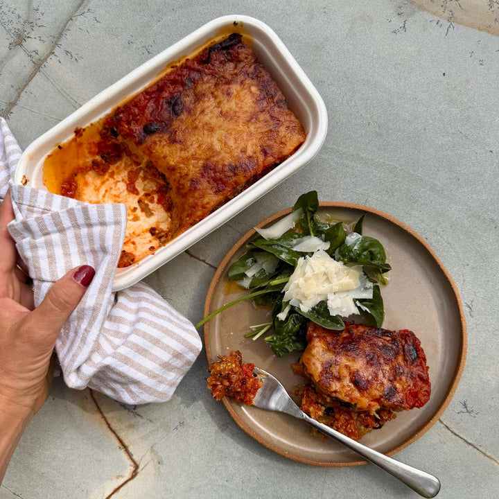 Eggplant Parmigiana (Serves 2)