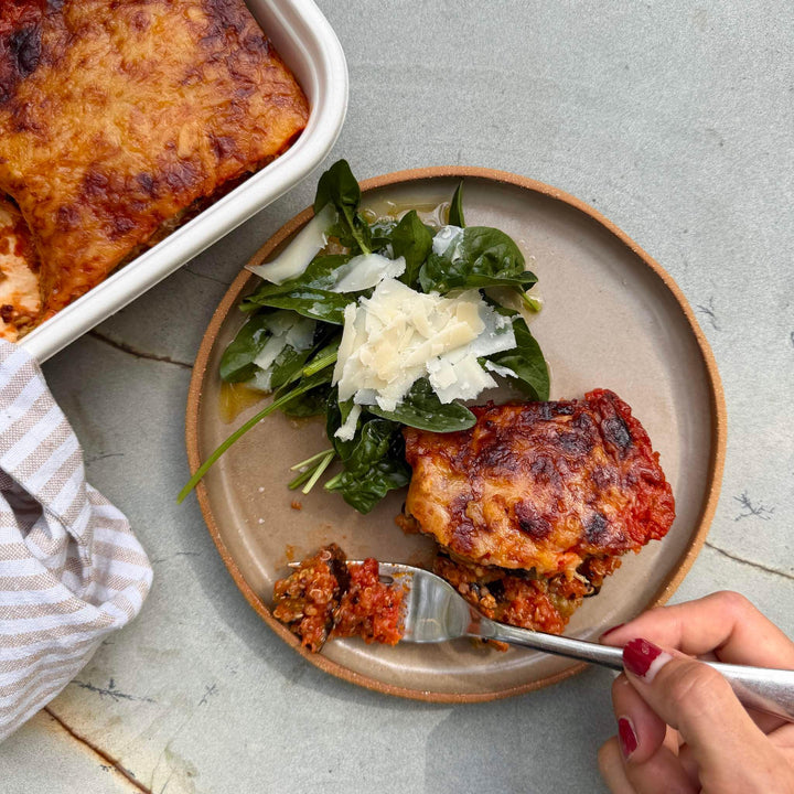 Eggplant Parmigiana (Serves 2)